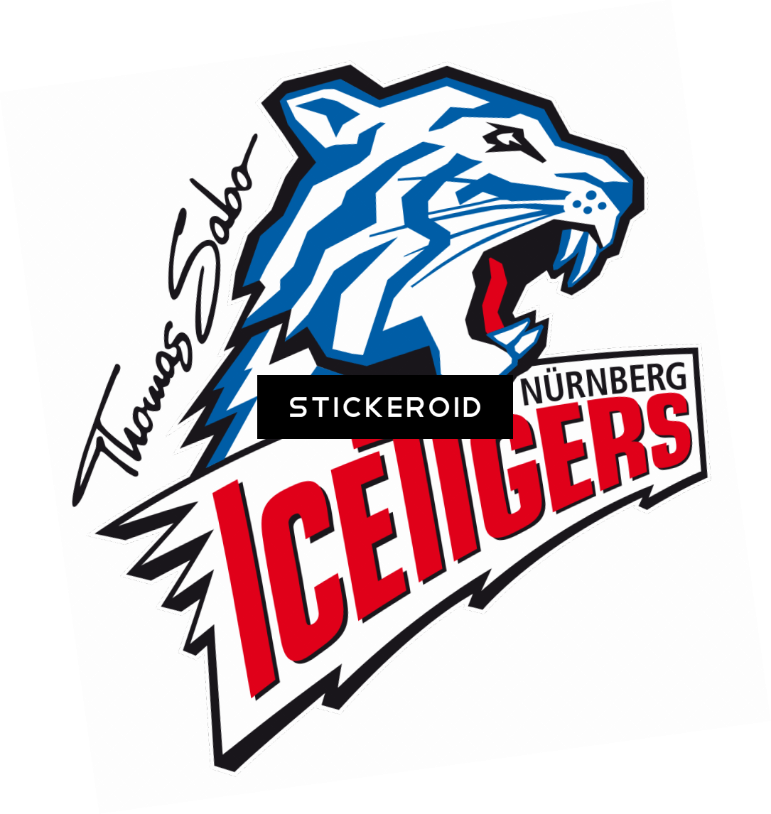 Crossed Ice Hockey Sticks And Puck - Thomas Sabo Ice Tigers (1085x1146), Png Download