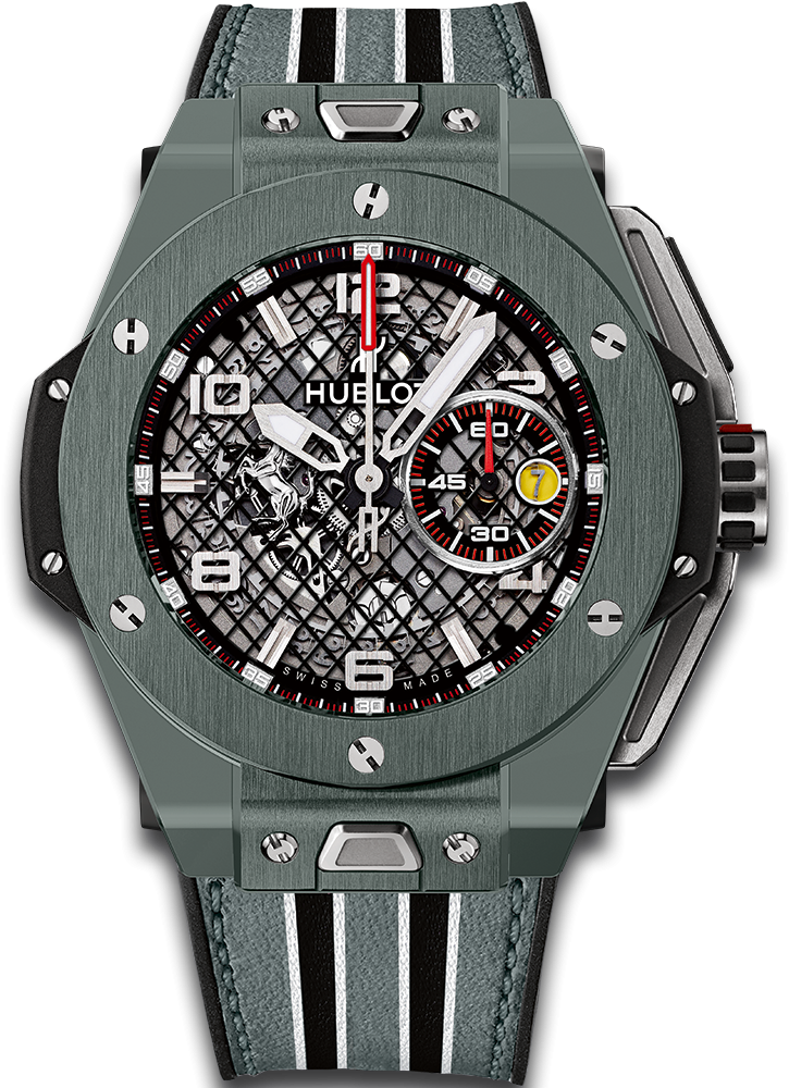 Big Bang Ferrari Speciale Grey Ceramic - Hublot Big Bang Ferrari Speciale (1000x1000), Png Download