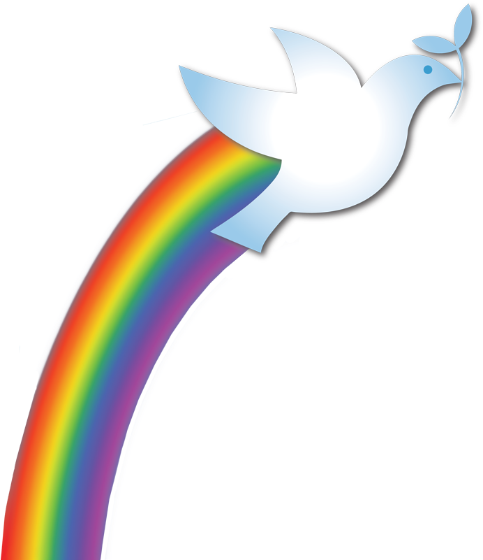 Dove Clipart Rainbow - Rainbow Dove Clipart (812x800), Png Download
