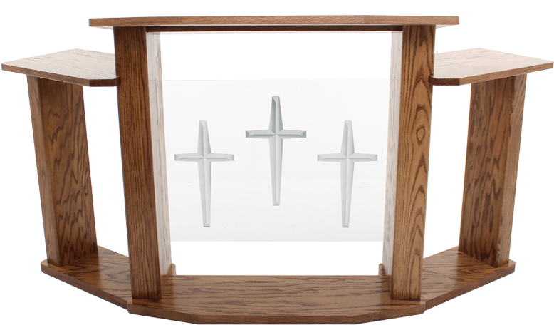 Wood With Acrylic Extra Wide Pulpit 779 Exhorter - Lectern (800x472), Png Download