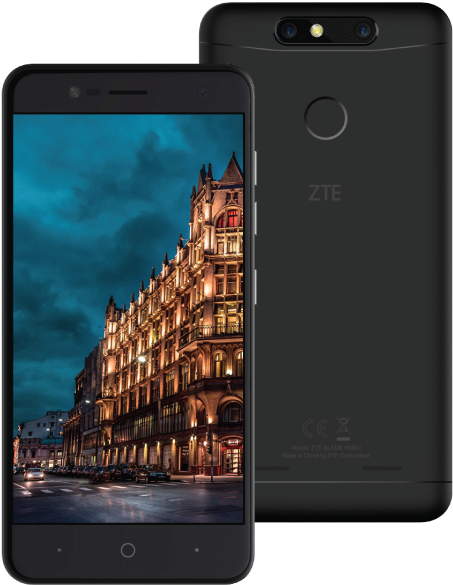 Android 7 - 0 Nougat - Zte Blade V8 Lite 4g 16gb Dual Sim Blue (820x655), Png Download