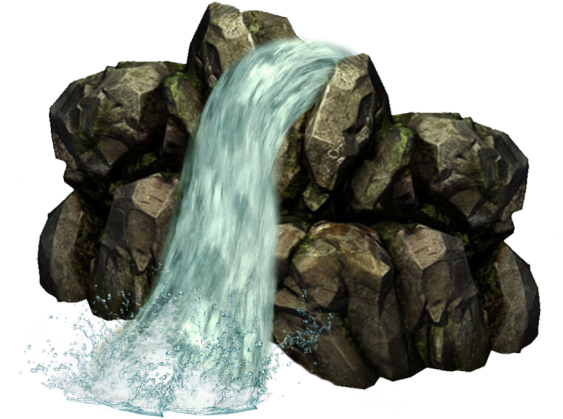 Rock Png Transparent Images - Waterfall Png (640x480), Png Download