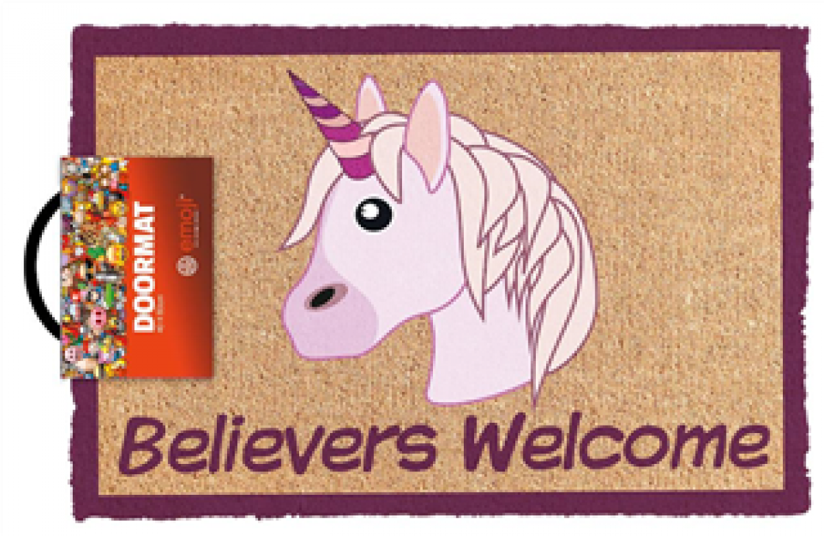 Emoji Believer Welcome Doormat (1200x1200), Png Download
