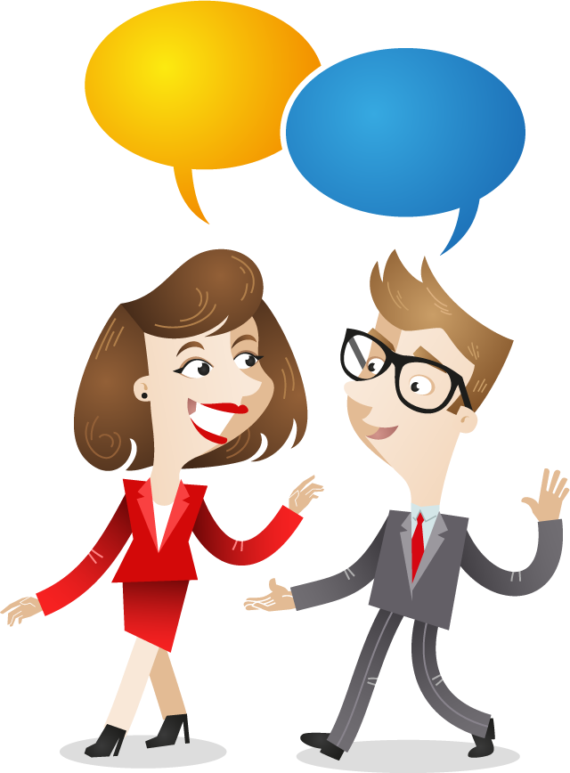 Nonprofits - Cartoon Business People Talking (640x868), Png Download