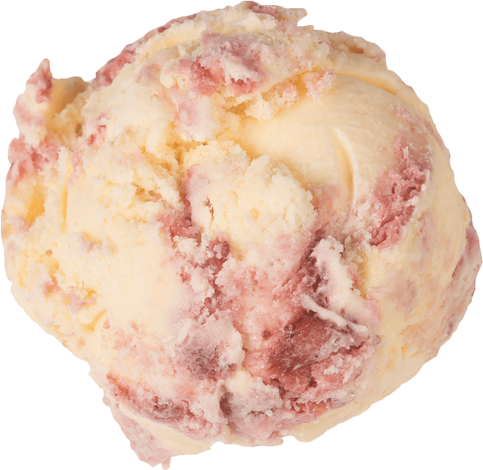 Strawberries In Clotted Scoop - Marshfield Farm Ice Cream (1000x1000), Png Download