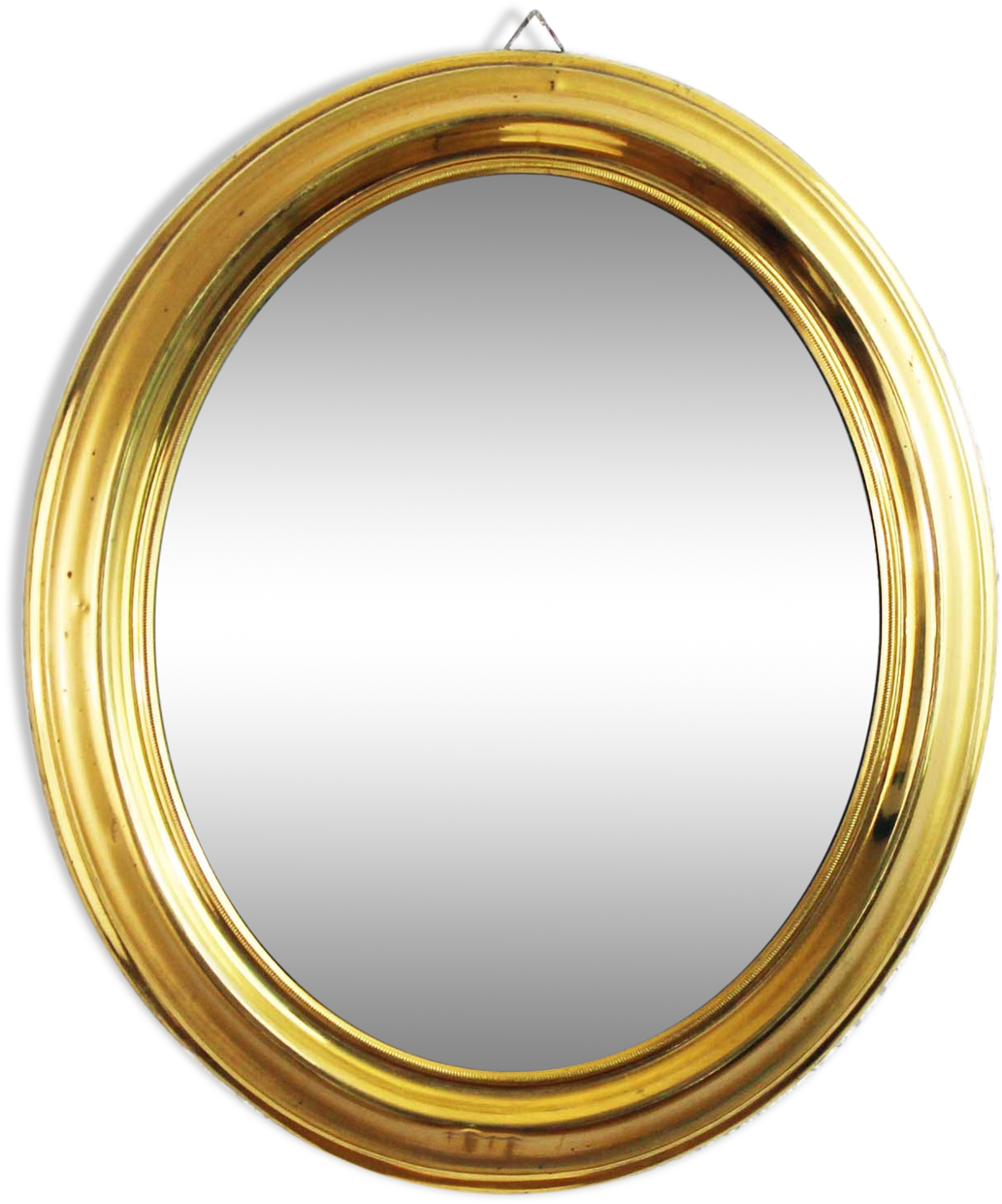 Oval Mirror Frame Brass - Mirror (1457x1457), Png Download