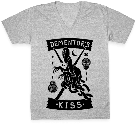 Dementor's Kiss V-neck Tee Shirt - Memes About Being Awkward (484x484), Png Download