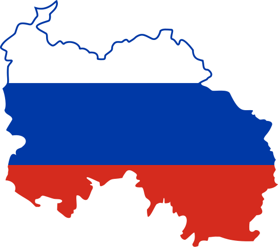 Flag Map Of South Ossetia Russia - Russis Map Flag Commons Wikimedia (543x482), Png Download