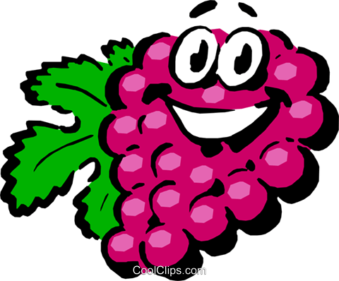 Las Uvas De La Historieta Libres De Derechos Ilustraciones - Cartoon Grapes (480x398), Png Download