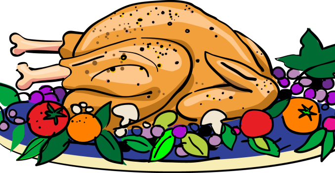 Banner Transparent Download Black And White Thanksgiving - Thanksgiving Dinner Free Clip Art (678x351), Png Download