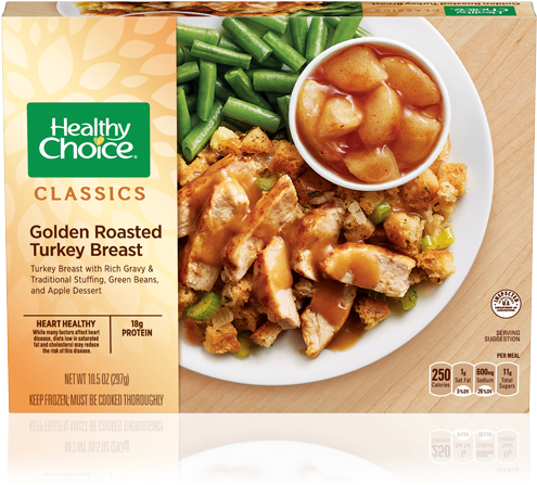 Golden Roasted Turkey Breast - Healthy Choice Meals (500x500), Png Download