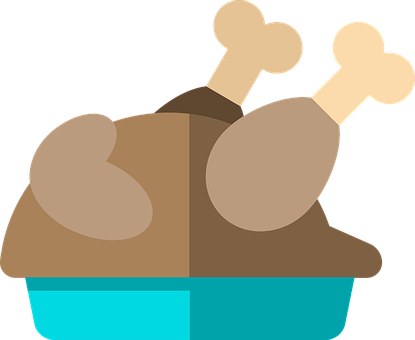 Food Fried Turkey Icon Food Food Food Food - Fried Turkey Clipart (415x340), Png Download