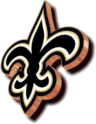 New Orleans Saints - New Orleans Saints Logo 3d (381x420), Png Download