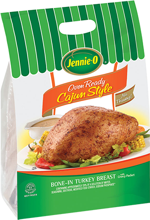Oven Ready™ Cajun Style Bone-in Turkey Breast - Jennie-o Oven Ready Whole Turkey With Gravy Packet (303x444), Png Download