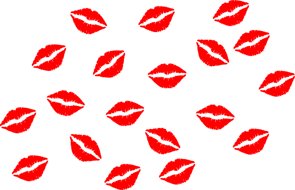 Kiss Lips Kissing Lips Clipart Free Download Clip Art - Kisses Clipart (600x386), Png Download