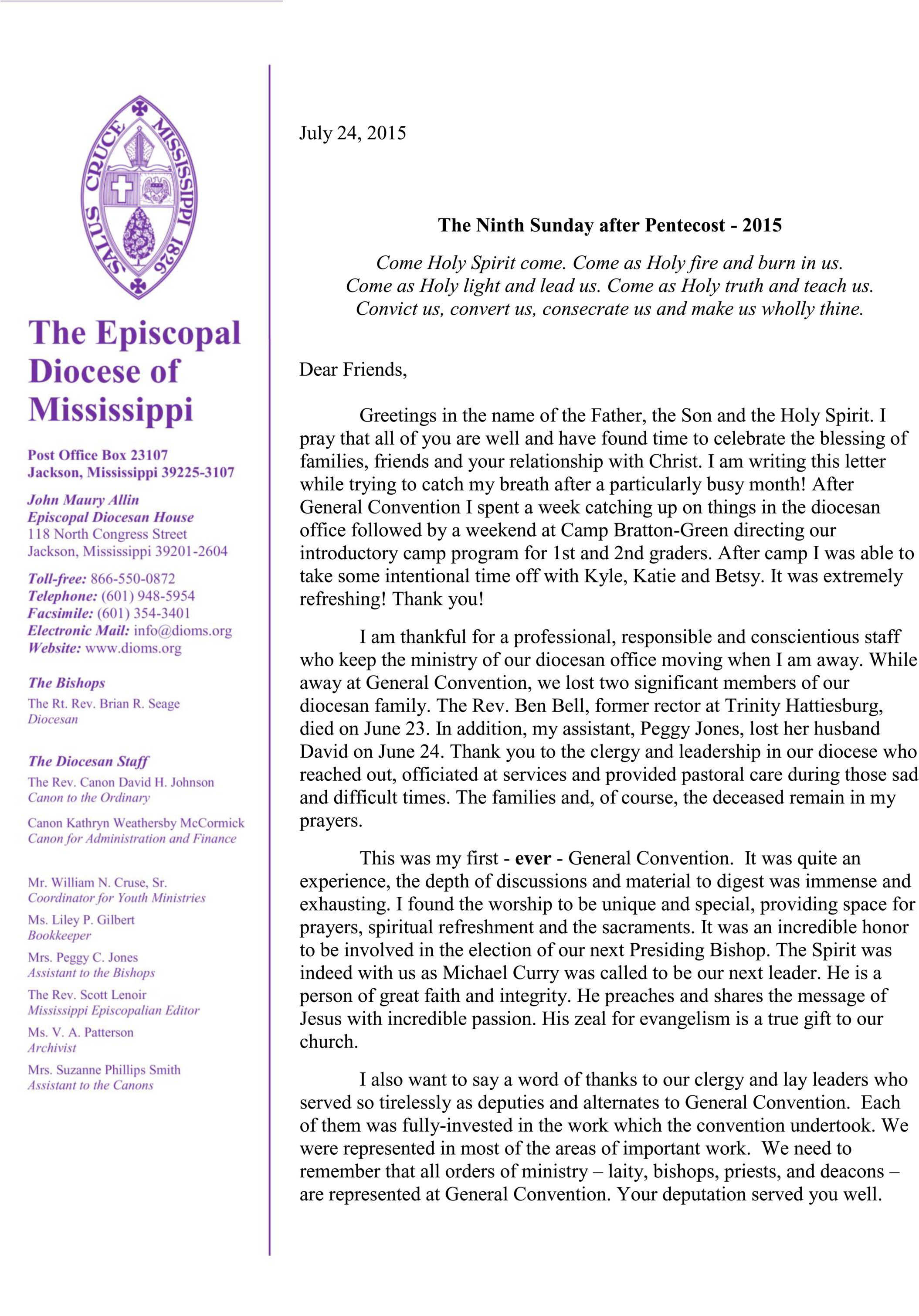 Pastoral Letter Regarding General Convention, Page - Amethyst (2334x3020), Png Download