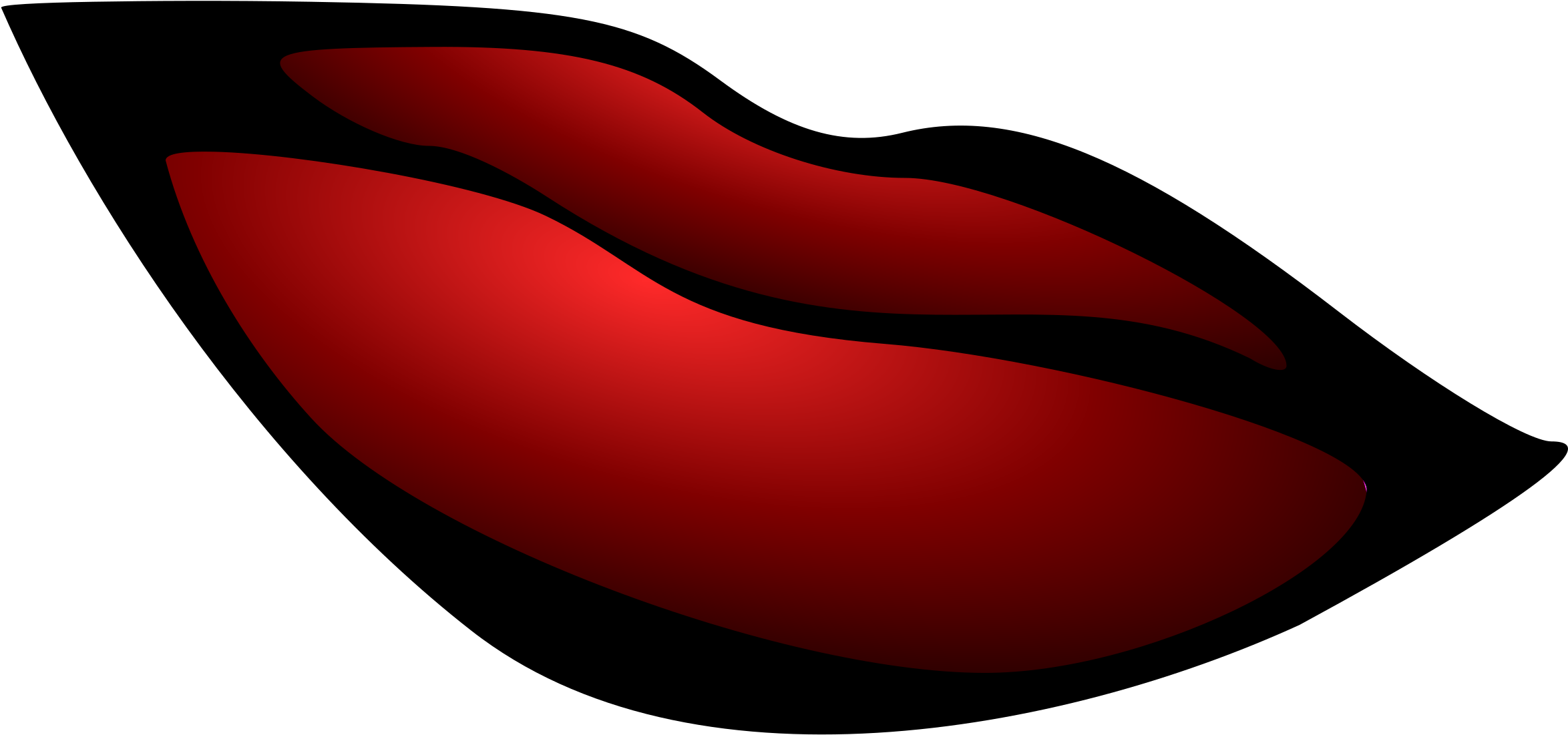 Clipart - Girl Lips Clipart Png (2400x1144), Png Download