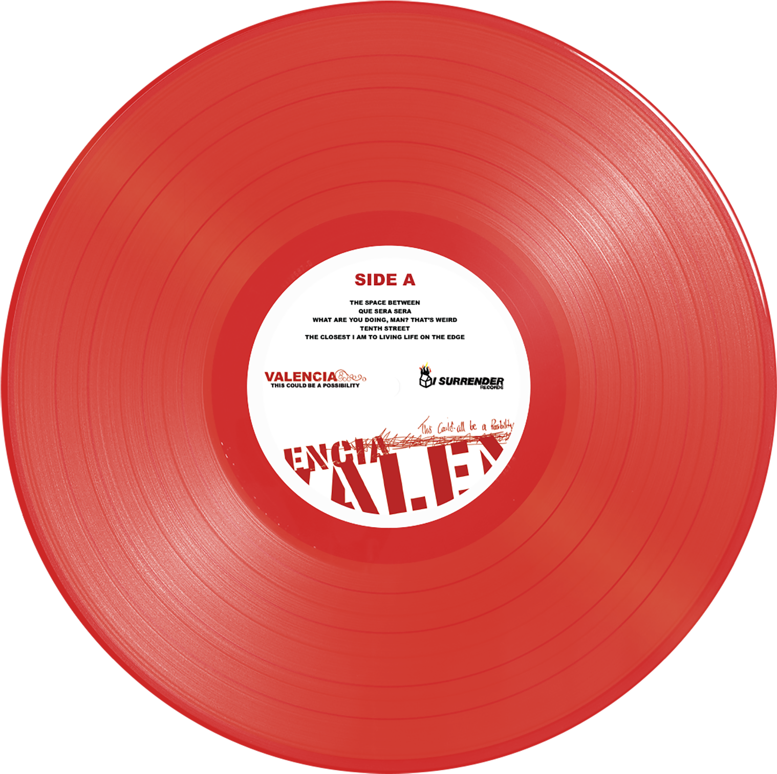 Disco Vinilo Rojo Png (1600x1600), Png Download