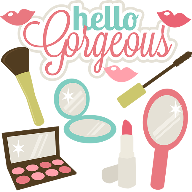 Hello Gorgeous Svg Files For Scrapbooks Make - Girly Makeup Clip Art (648x648), Png Download
