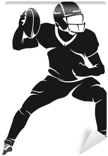 American Football Player, Silhouette Wall Mural • Pixers® - Futbol Americano Jugadores Para Dibujar (400x400), Png Download