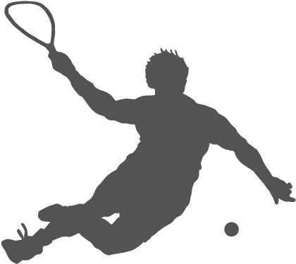 Alison Blanton - - Racquetball Player Silhouette (436x397), Png Download