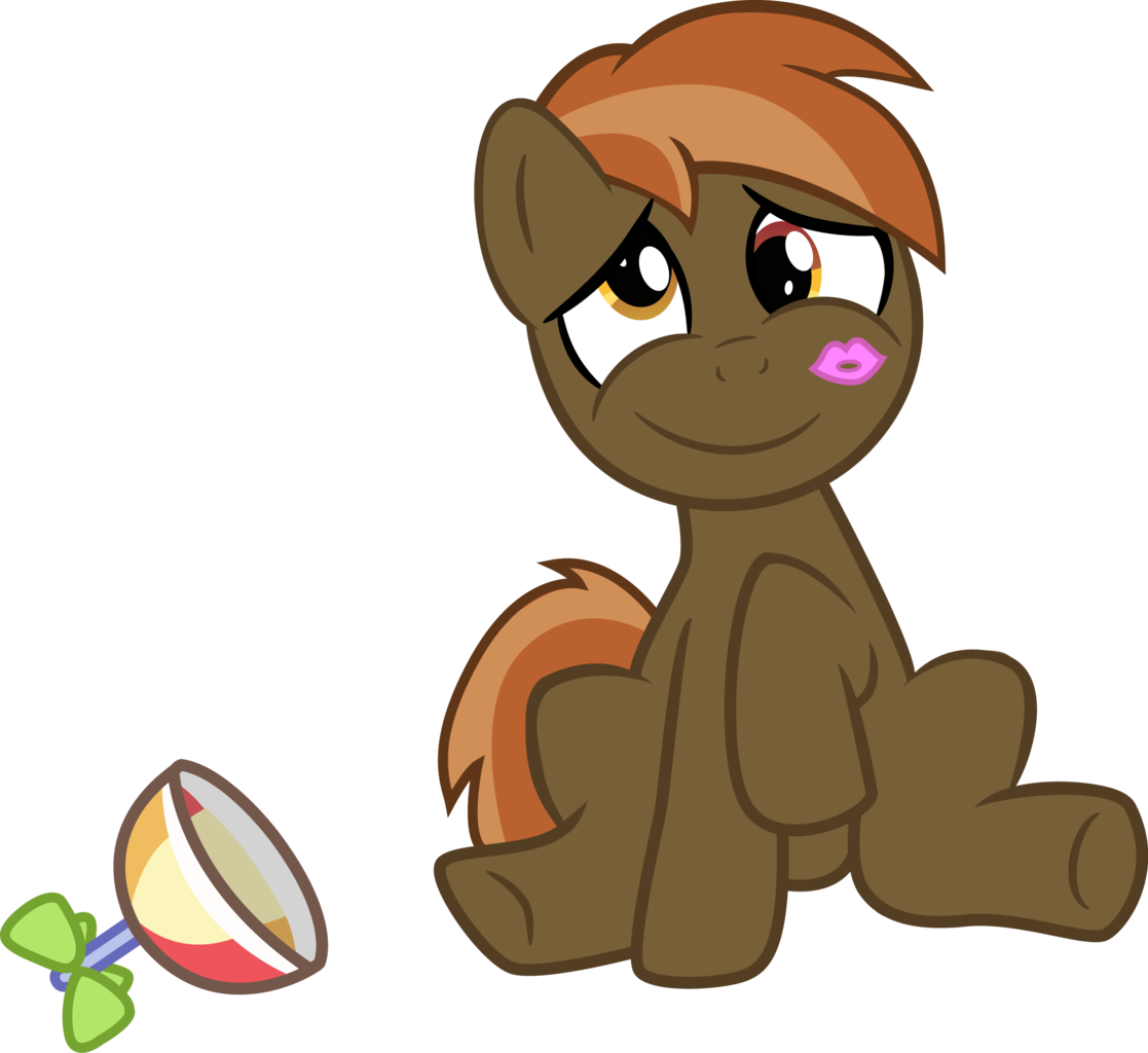 Credechica4, Button Mash, Kiss Mark, Lipstick, Lovesick, - Mlp Lipstick Cock Kissing (1117x1024), Png Download