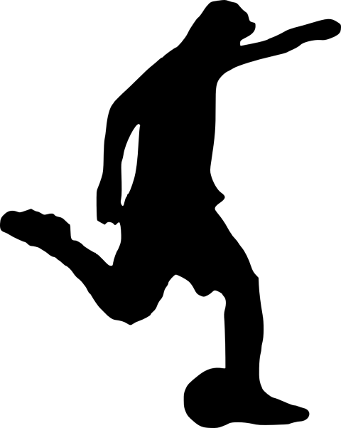 Free Png Football Player Silhouette Png Images Transparent - Portable Network Graphics (480x601), Png Download