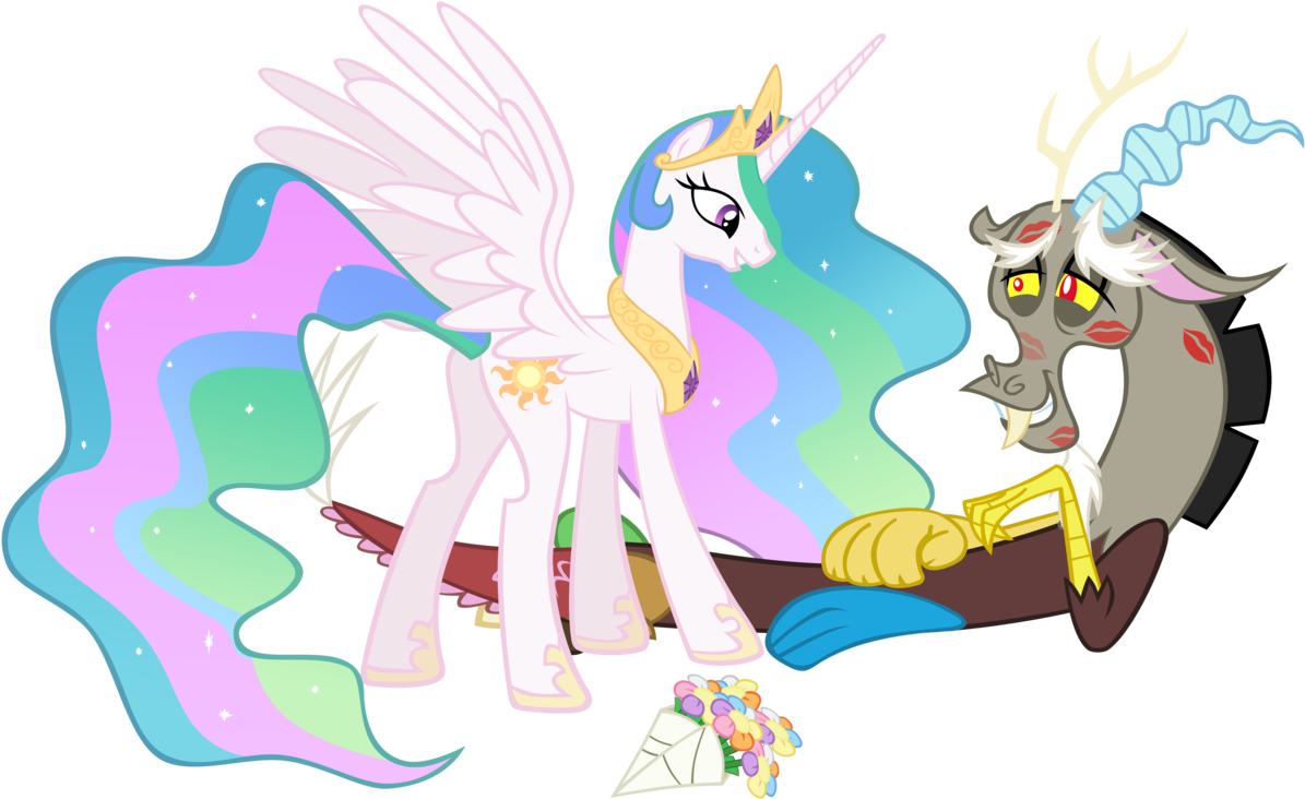 Cultleaderfluttershy, Bouquet, Discord, Dislestia, - پرنسس سلستیا و دیسکورد (1280x770), Png Download