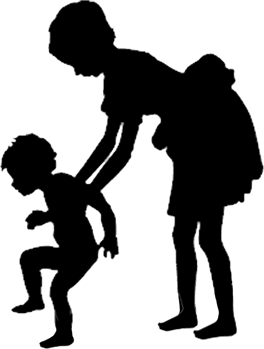 Kids Playing In Water Silhouette Kids Playing - My Mother Is A Fairy (1250x1250), Png Download