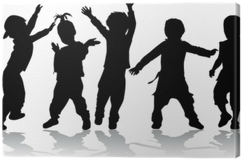 Canvas Print • Pixers® • We Live To Change - Kids Dance Vector (400x400), Png Download