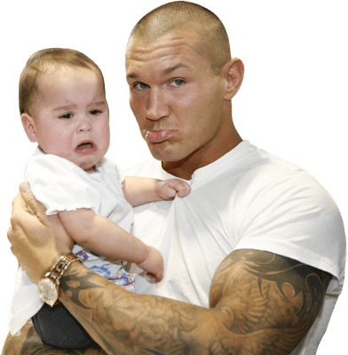 Randy Orton Taking Break From Wwe, Pictures Of New - Randy Orton Holding A Baby (392x400), Png Download