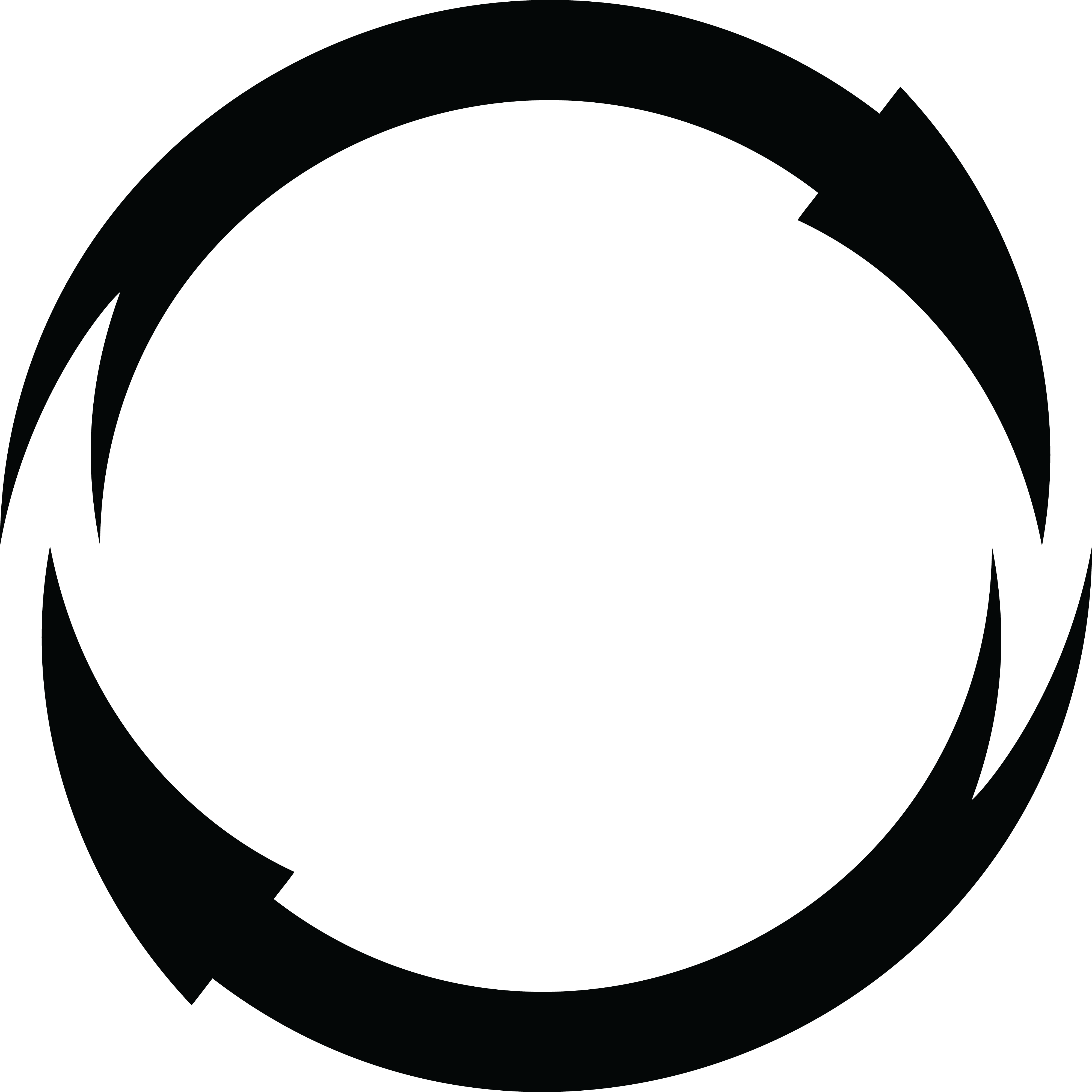 Free Clipart Of A Black And White Round Frame Of Arrows - Infinite Arrows (4000x4000), Png Download