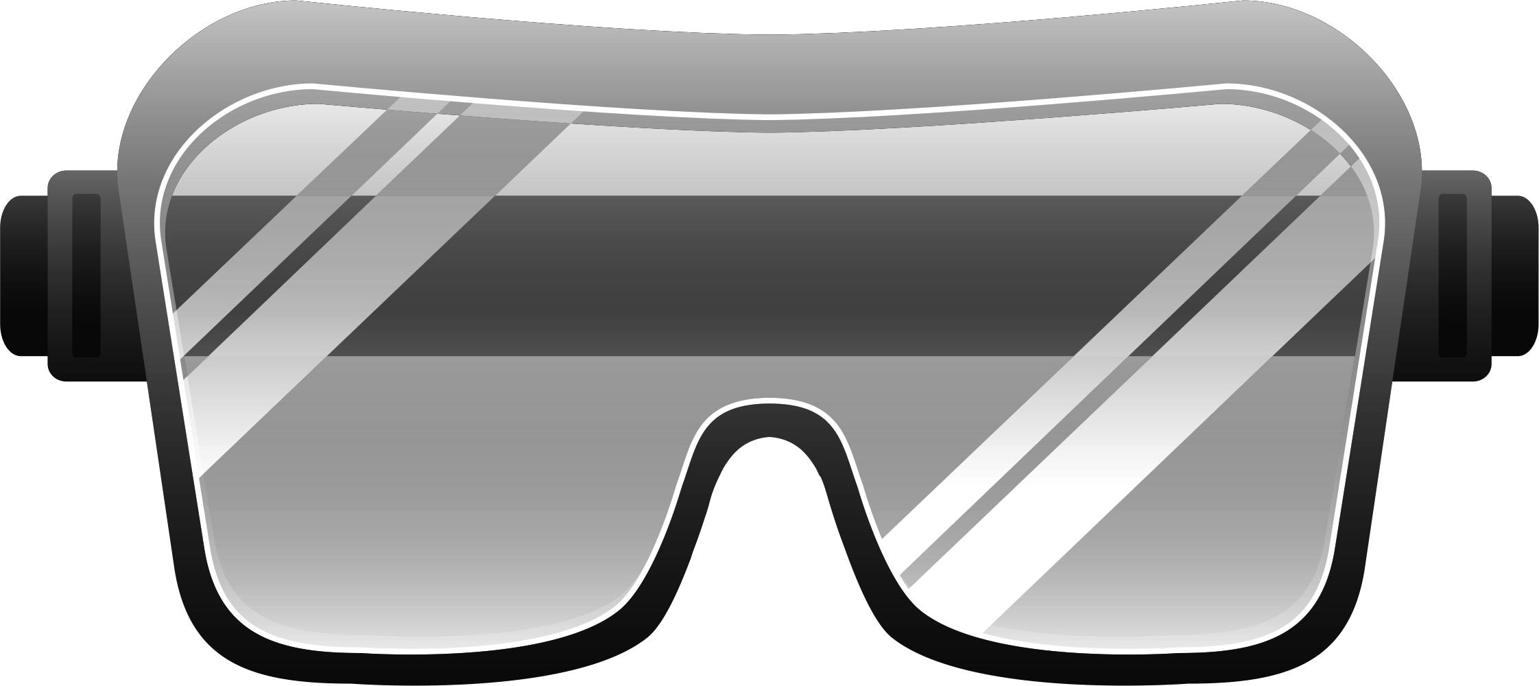 Clipart Sunglasses Goggles - Goggles Clipart Transparent (2244x1000), Png Download