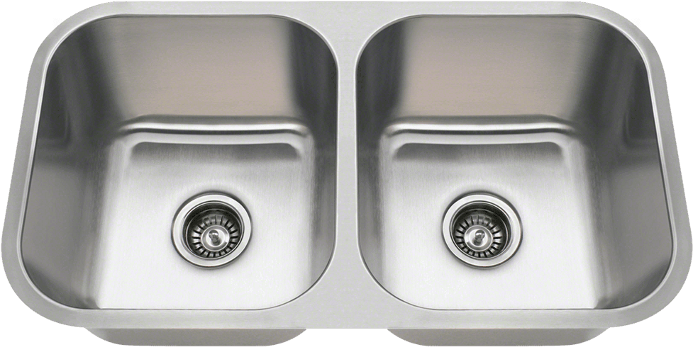 Sinks On Maui - Double Bowl Stainless Steel Kitchen Sink (1000x800), Png Download