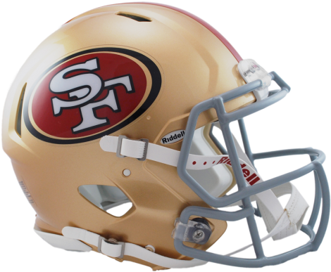 San Francisco 49ers Authentic Speed Helmet By Riddell - San Francisco 49ers Speed Authentic Full Size Helmet (425x384), Png Download