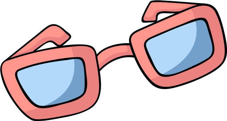 Designer Cartoon - Sunglasses Cartoon Png (1000x1000), Png Download