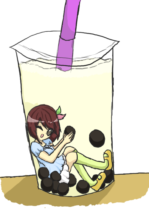 Boba Tea Cartoon Png Image Royalty Free Library - Bubble Tea Drawings (500x700), Png Download