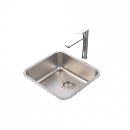 Cocl100 Classic Single Bowl O M & U Mthreequarter - Bowl Sink (420x420), Png Download