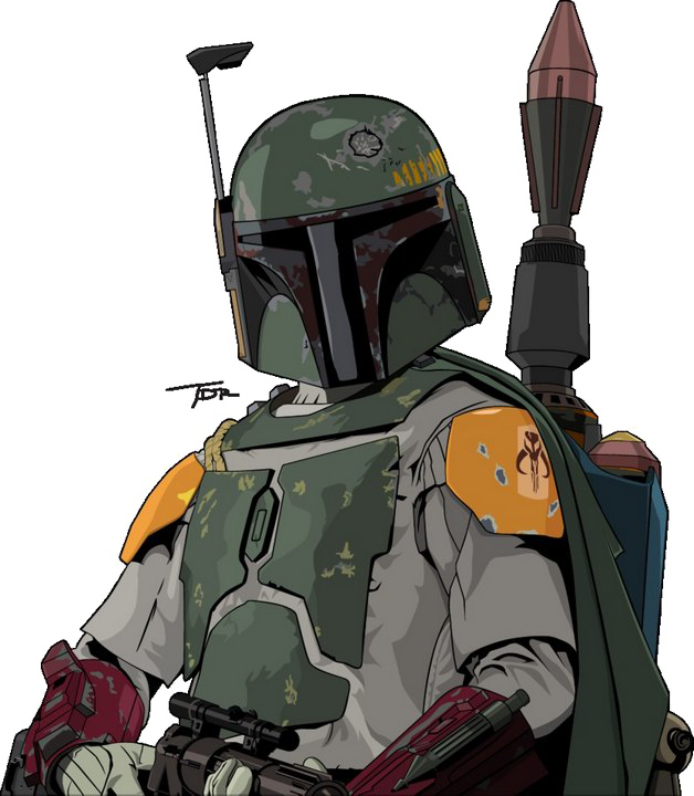 Boba Fett Png High-quality Image - Boba Fett Background Transparent (628x720), Png Download