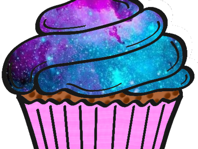 Cupcake Clipart Galaxy - Galaxy Cupcake Png (640x480), Png Download