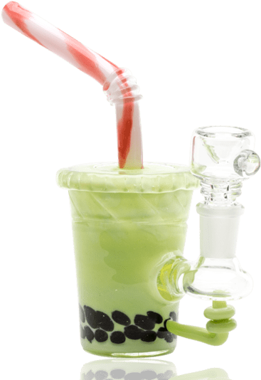 Boba Tea Custom Mini Rig Water Bubbler By Empire Glassworks - Bong (600x600), Png Download