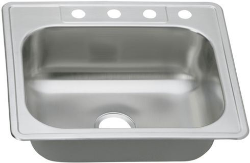 25 In Patriot Pads22 Ohioan Drop-in Stainless Steel - Elkay 20-gauge Stainless Steel 25-inch X 22-inch X (500x330), Png Download