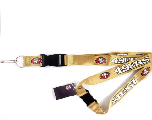 Nfl San Francisco 49ers Aminco Team Lanyard - Nfl San Francisco 49ers Original Team Lanyard Keychain (500x500), Png Download