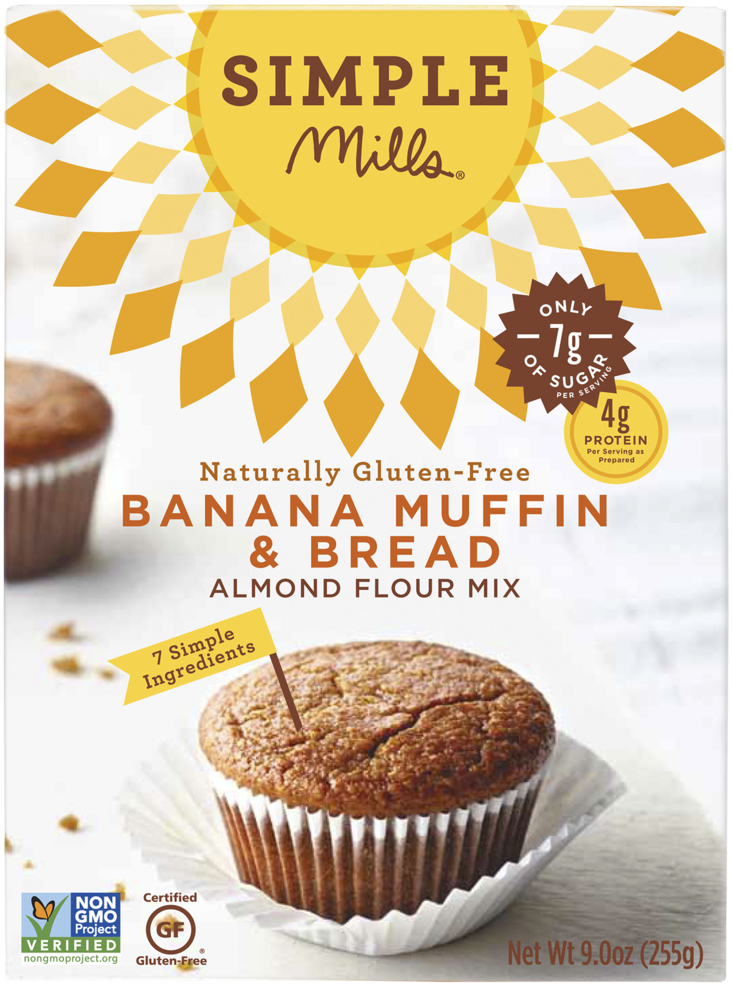 Banana Muffin & Bread Mix - Simple Mills Sprouted Crackers (1024x1024), Png Download