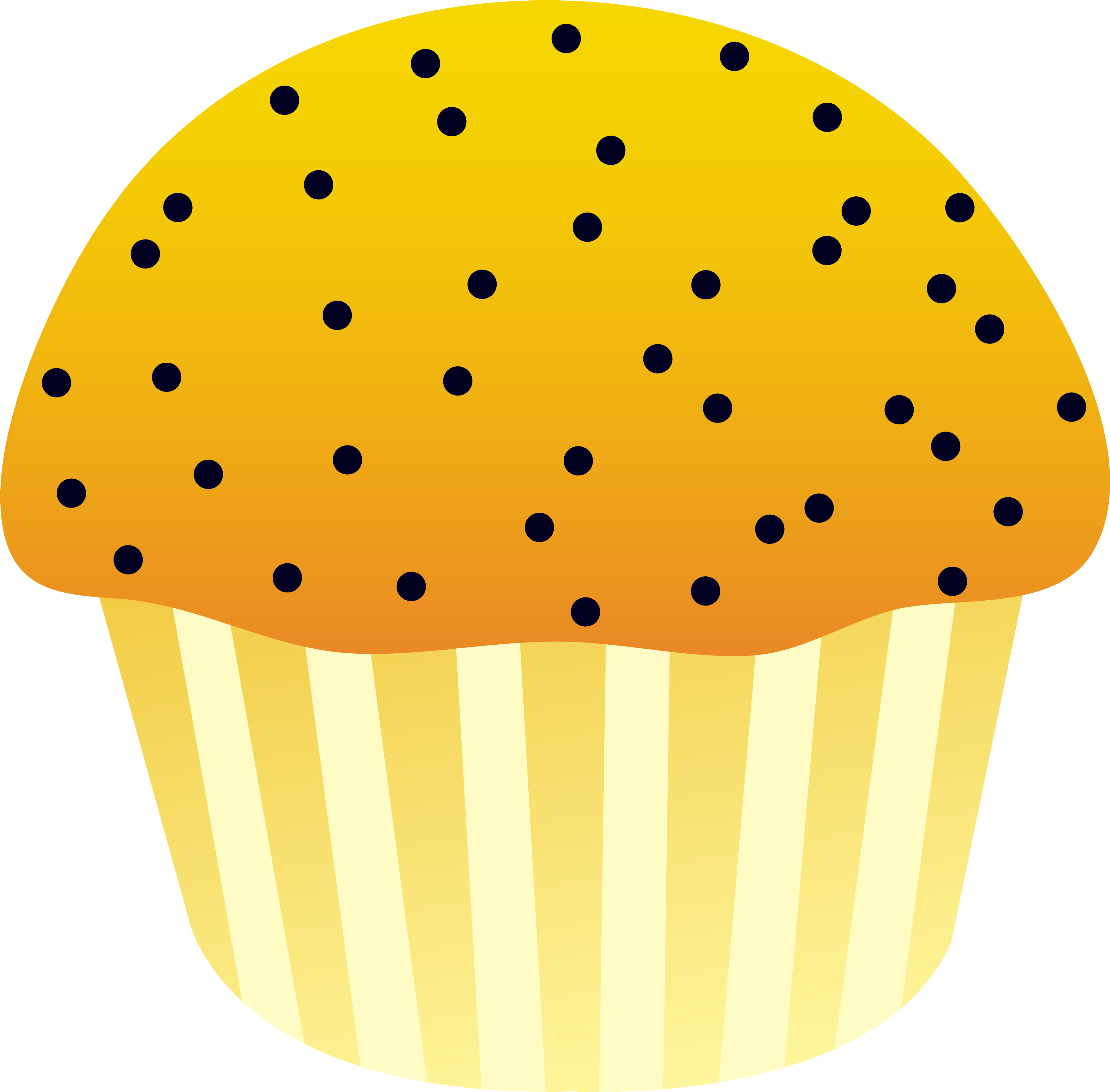 Lemon Poppy Seed Muffin - Transparent Background Muffin Clip Art (3584x3758), Png Download