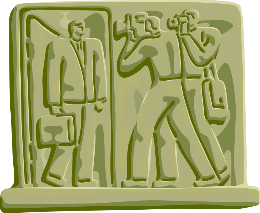 Vector Illustration Of Celebrity Businessman Pursued - Sprint (855x700), Png Download