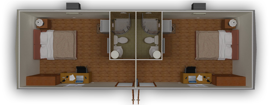 Alwaha International - Porta Cabin Drawings (960x350), Png Download