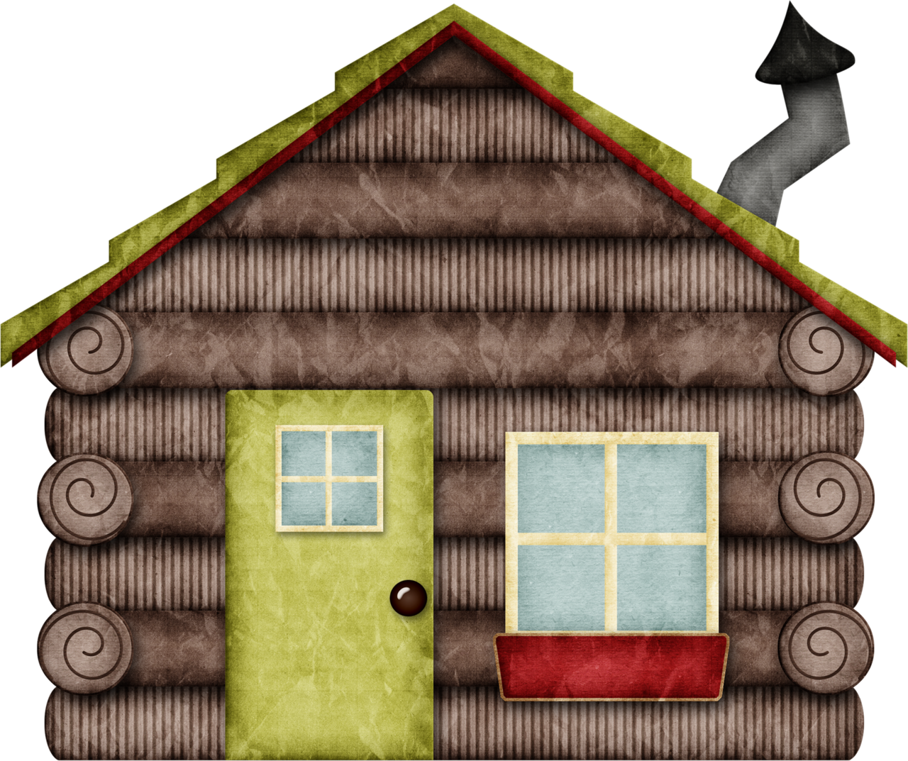 B *✿* Happy Camper - Summer Cottage Clipart (1280x1073), Png Download