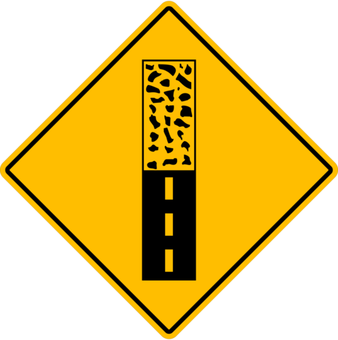 Wa-25 Pavement Ends Ahead - Cd Baby Loose Gravel - Cd (477x480), Png Download