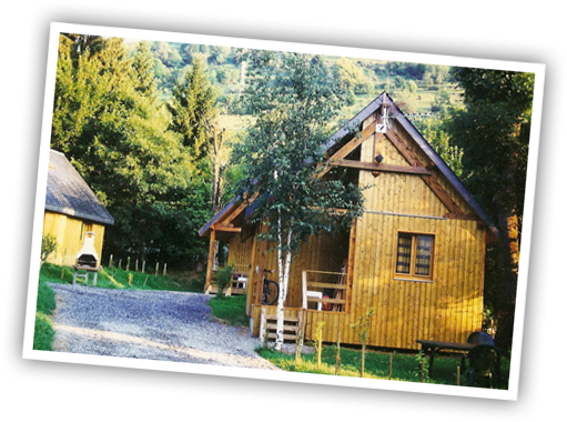 4 Cabins With 6 Beds And Loft - Camping Les Frenes Luchon (514x393), Png Download